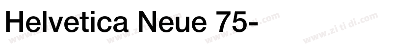 Helvetica Neue 75字体转换